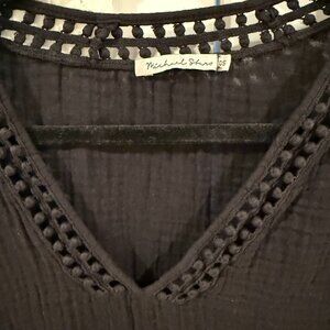 Michael Stars Black Tassel Coverup